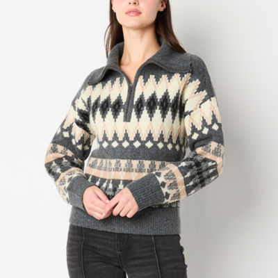 Women’s Yin Yang Graphic Sweater – Vintage Knit Pullover, Long Sleeve, Casual Crewneck Jumper