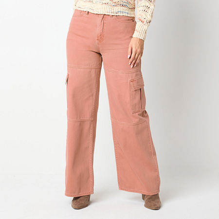a.n.a Soft Drape Cargo Womens Highest Rise Wide Leg Jean