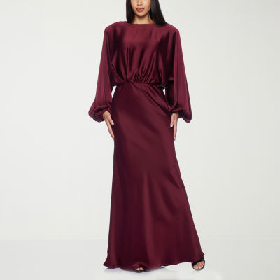 Premier Amour Womens Long Sleeve Evening Gown