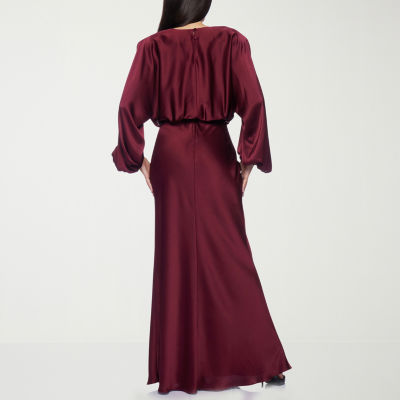 Premier Amour Womens Long Sleeve Evening Gown