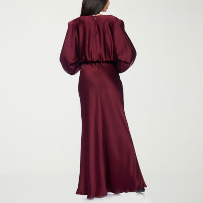 Premier Amour Womens Long Sleeve Evening Gown