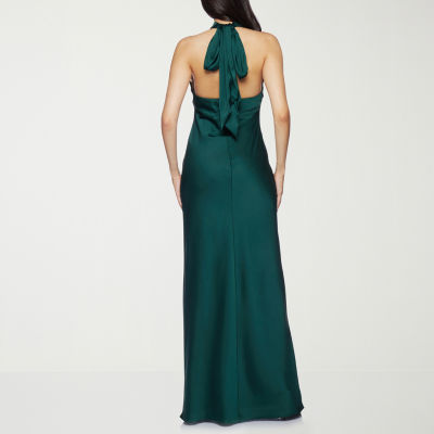 Premier Amour Halter Womens Sleeveless Evening Gown