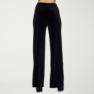 Premier Amour Velvet Womens Wide Leg Pull-On Pants