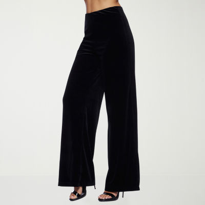 Premier Amour Velvet Womens Wide Leg Pull-On Pants