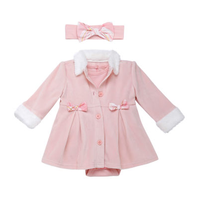 Baby Starters Baby Girls 3-pc. Jacket Dress, Color: English Rose - JCPenney