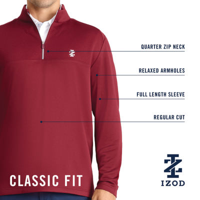 IZOD Hydrashield Mens Long Sleeve Quarter-Zip Pullover