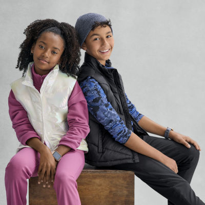 Xersion Little & Big Kid Girls Mock Neck Long Sleeve Fleece Active Quarter-Zip Pullover