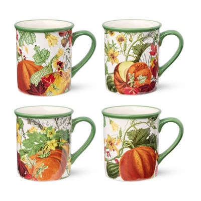 Certified International Harvest Fields 4-pc. Holiday Coffee Mug