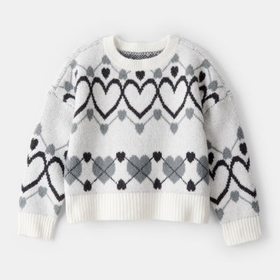 Carter's Little & Big Kid Girls Round Neck Long Sleeve Pullover Sweater