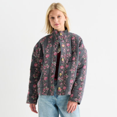 Arizona Womens Juniors Lightweight Quilted Jacket