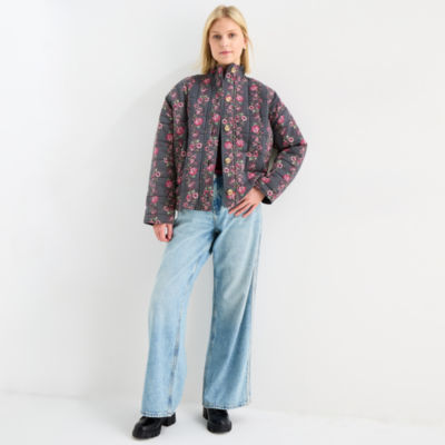 Arizona Womens Juniors Lightweight Quilted Jacket