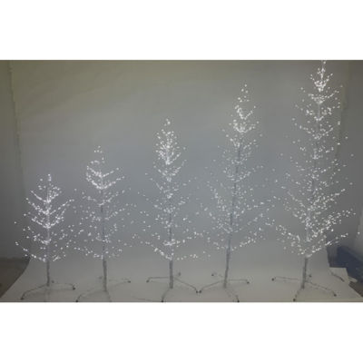Northlight Led Lighted White Twig Cool White Lights 5 Foot Pre-Lit Birch Christmas Tree
