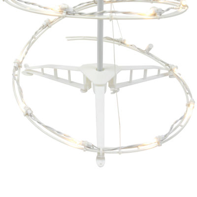 Northlight Set Of 3 Led Warm White Outdoor Spiral Cone Trees Christmas Yard Art