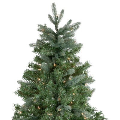 Northlight Granville Fraser Slim Artificial  Clear Lights 7 1/2 Foot Pre-Lit Fir Christmas Tree