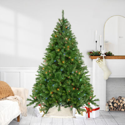 Northlight Chatham Artificial  Multi-Color Lights 7 1/2 Foot Pre-Lit Pine Christmas Tree