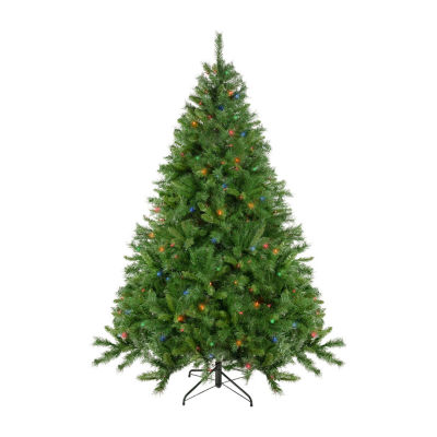 Northlight Chatham Artificial  Multi-Color Lights 7 1/2 Foot Pre-Lit Pine Christmas Tree