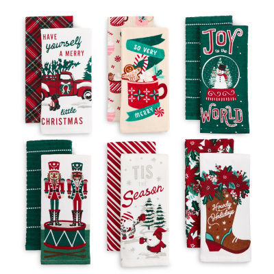 North Pole Trading Co. Very Merry Hot Cocoa 2-pc. Kitchen Towel Set