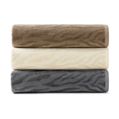 Fieldcrest Oversized Zebra Textured Bath Towel
