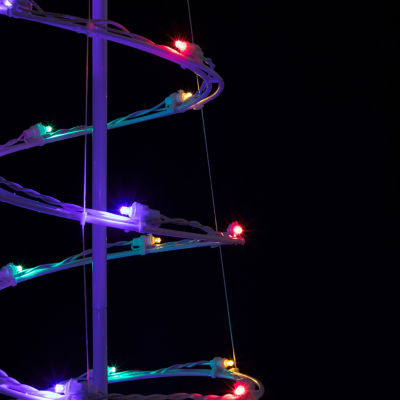 Northlight 4ft Led Lighted Spiral Cone Tree  Multi Lights Christmas Yard Art