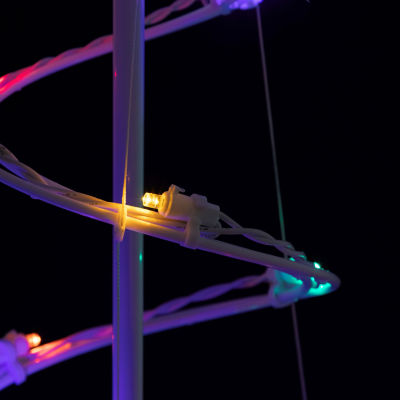 Northlight 4ft Led Lighted Spiral Cone Tree  Multi Lights Christmas Yard Art