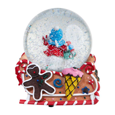 Northlight 5.25in Musical Injoyin Snowmen And Gingerbread Sleigh Christmas Christmas Snow Globe