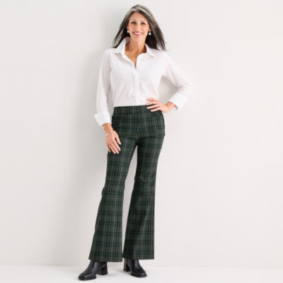 Liz Claiborne Lisa Womens Flare Mid Rise Pull-On Pant