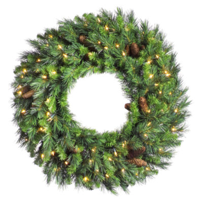 Vickerman 48" Cheyenne Pine Christmas Wreath with150 Clear Lights"