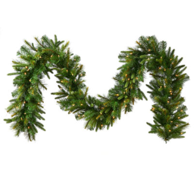 Vickerman 9' Cashmere Christmas Garland with 150 Warm White LED Lights