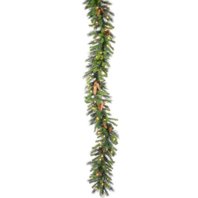 Vickerman 9' Cheyenne Christmas Garland with 50 Warm White Lights