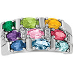Artcarved Celebrations Of Life 9M Simulated Multi Color Stone 10K Gold Band