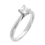 Grown With Love Womens 1/2 CT. T.W. Lab Grown White Diamond 14K White Gold Solitaire Engagement Ring