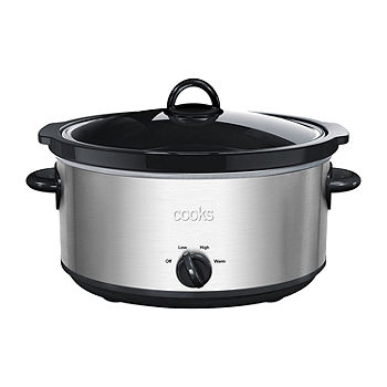 Cooks 6 Quart Slow Cooker 22319 22139C, Color: Brushed Stainless - JCPenney