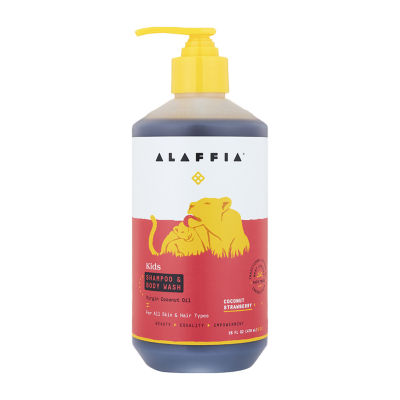 Alaffia Kids Coconut Strawberry Body Wash And Shampoo
