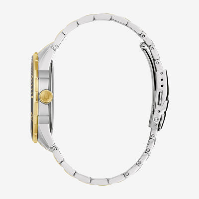Bulova Mens Two Tone Stainless Steel Bracelet Watch 98b394