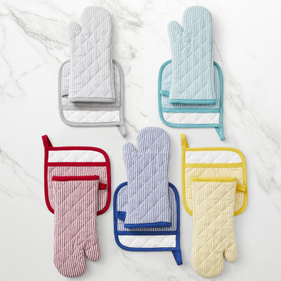 Cooks Chambray Stripe Pot Holder