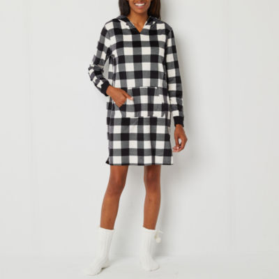 Sleep Chic Womens Long Sleeve Hooded Nightshirt with Socks - JCPenney