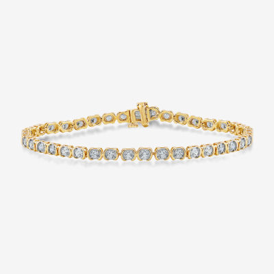 2 CT.T.W. Lab-Grown Diamond 10K Gold Round 7 1/4 Inch Tennis Bracelet