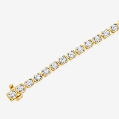 2 CT.T.W. Lab-Grown Diamond 10K Gold Round 7 1/4 Inch Tennis Bracelet
