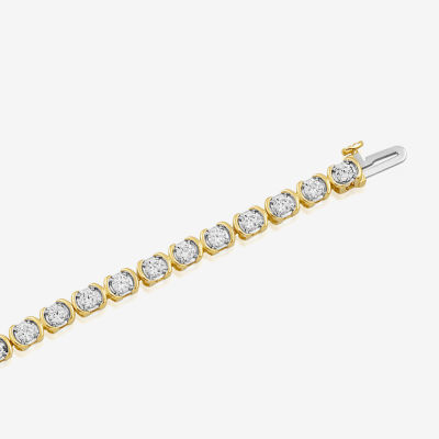 2 CT.T.W. Lab-Grown Diamond 10K Gold Round 7 1/4 Inch Tennis Bracelet