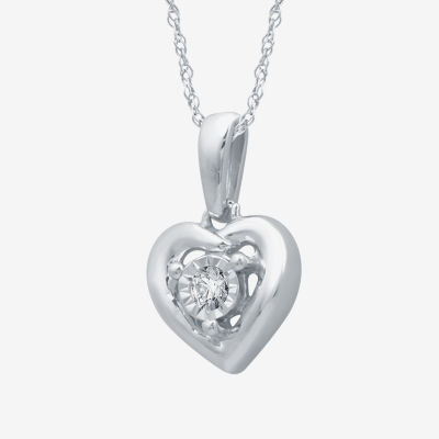 Diamond Accent Natural White Diamond Sterling Silver Heart 2-pc. Jewelry Set