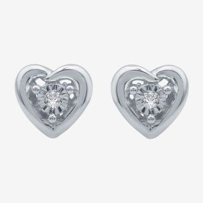 Diamond Accent Natural White Diamond Sterling Silver Heart 2-pc. Jewelry Set