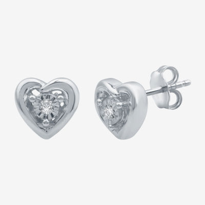 Diamond Accent Natural White Diamond Sterling Silver Heart 2-pc. Jewelry Set