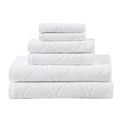 Madison Park Signature Splendor Charcoal 100% Cotton 6-Piece Towel Set