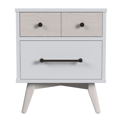 Westwood Design Rowan Youth 2-Drawer Nightstand in Ash Linen