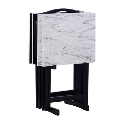 Breckenham Faux Marble 5-pc. TV Tray Table