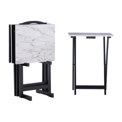 Breckenham Faux Marble 5-pc. TV Tray Table