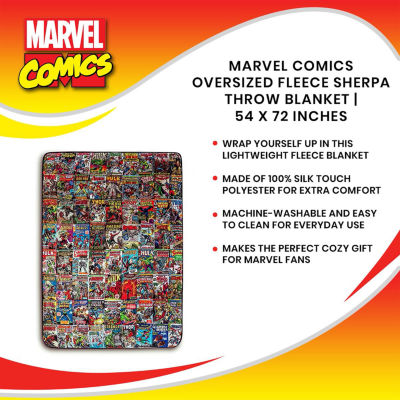 Marvel Comics Oversized Throw Blanket Unisex