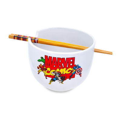 Marvel Comics Ceramic Ramen Bowl With Chopsticks