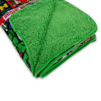 Marvel Hulk Oversized Comic Book Fleece Unisex Throw Blanket