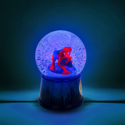 Marvel Spiderman Crouch Skyline Light Up Snow Globe